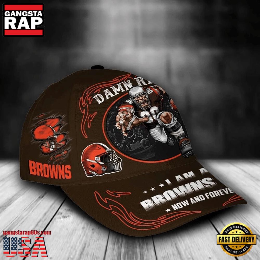 NFL Custom Name Cleveland Browns Mascot Damn Right Football Team Baseball Cap NFL Custom Name Cleveland Browns Mascot Damn Right Football Team Baseball Cap