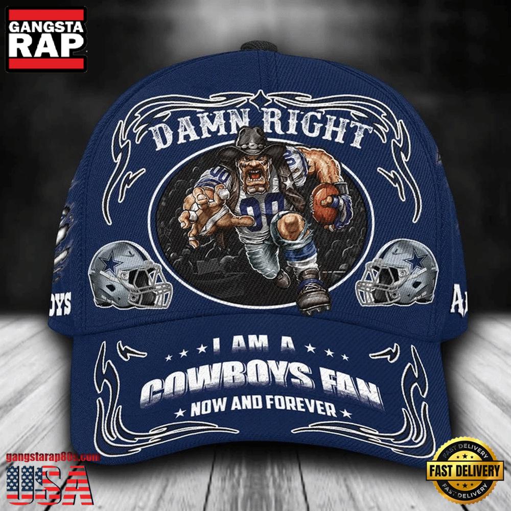 NFL Custom Name Dallas Cowboys Mascot Damn Right Football Team Baseball Cap NFL Custom Name Dallas Cowboys Mascot Damn Right Football Team Baseball Cap