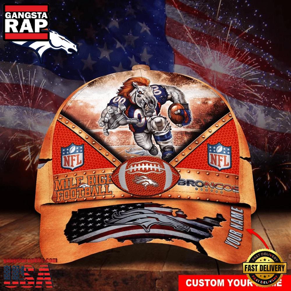 Custom Name Denver Broncos NFL Super Bowl LIX Baseball Cap