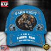 NFL Custom Name Detroit Lions Mascot Damn Right Football Team Baseball Cap 3 Custom Name Detroit Lions NFL Mascot Damn Right Football Team Baseball Cap
