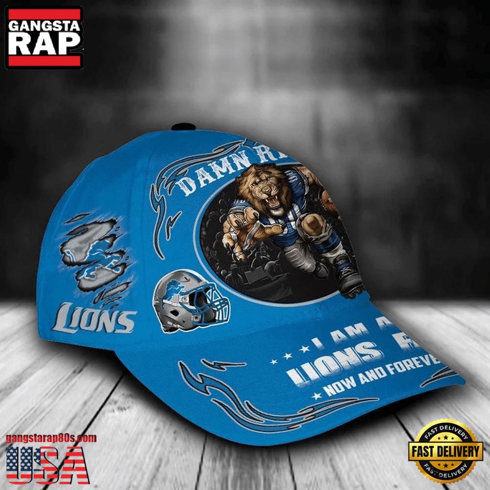 NFL Custom Name Detroit Lions Mascot Damn Right Football Team Baseball Cap NFL Custom Name Detroit Lions Mascot Damn Right Football Team Baseball Cap