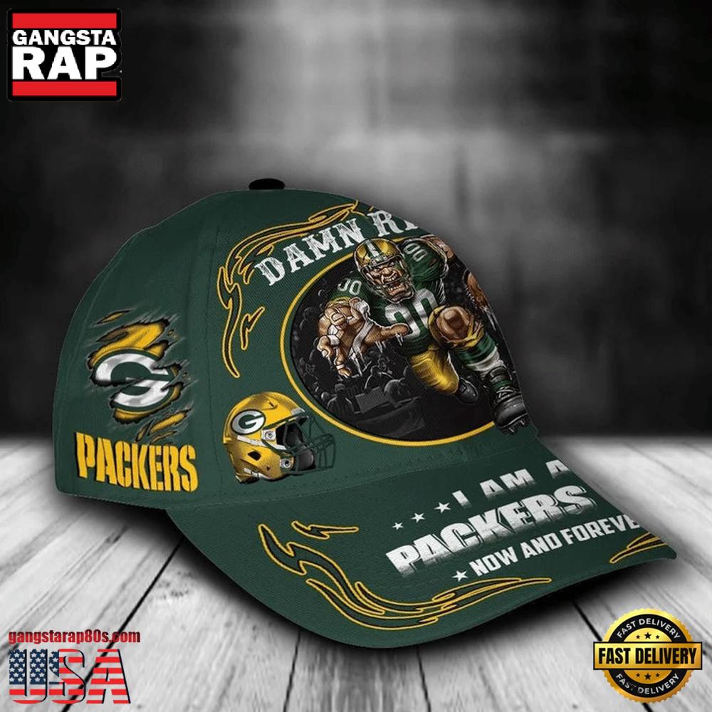 NFL Custom Name Green Bay Packers Mascot Damn Right Football Team Baseball Cap NFL Custom Name Green Bay Packers Mascot Damn Right Football Team Baseball Cap