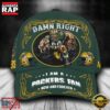 NFL Custom Name Green Bay Packers Mascot Damn Right Football Team Baseball Cap 2 Custom Name Green Bay Packers NFL Mascot Damn Right Football Team Baseball Cap