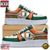 NCAA Custom Name Miami Hurricanes Air Force 1 Running Sneakers Shoes 3 Custom Name Miami Hurricanes Air Force 1 Shoes