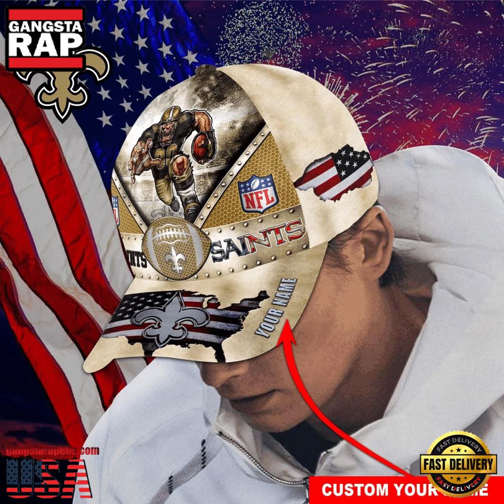 NFL Custom Name New Orleans Saints Super Bowl LIX 2025 Baseball Cap NFL Custom Name New Orleans Saints Super Bowl LIX 2025 Baseball Cap