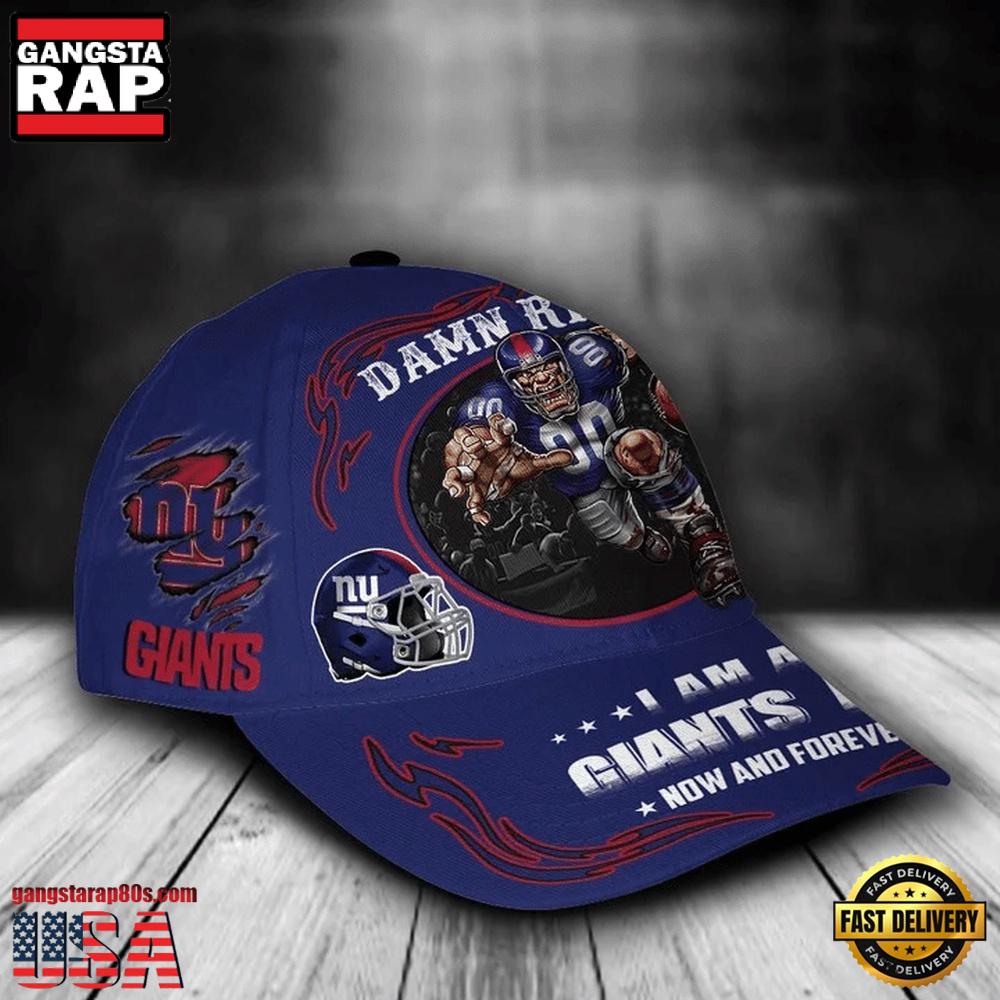 NFL Custom Name New York Giants Mascot Damn Right Football Team Baseball Cap NFL Custom Name New York Giants Mascot Damn Right Football Team Baseball Cap