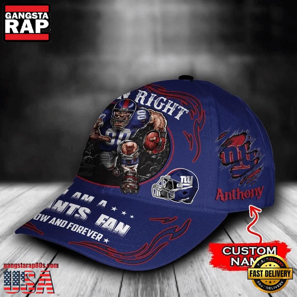 NFL Custom Name New York Giants Mascot Damn Right Football Team Baseball Cap NFL Custom Name New York Giants Mascot Damn Right Football Team Baseball Cap