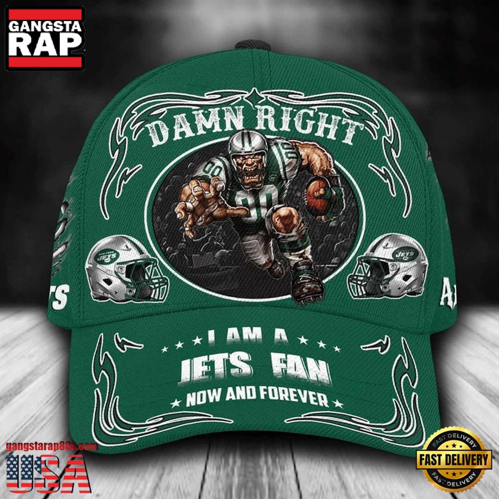 NFL Custom Name New York Jets Mascot Damn Right Football Team Baseball Cap NFL Custom Name New York Jets Mascot Damn Right Football Team Baseball Cap