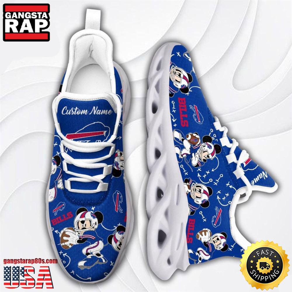 NFL Buffalo Bills Mickey Mouse Custom Name Max Soul Shoes Running Sneakers NFL Buffalo Bills Mickey Mouse Custom Name Max Soul Shoes Running Sneakers