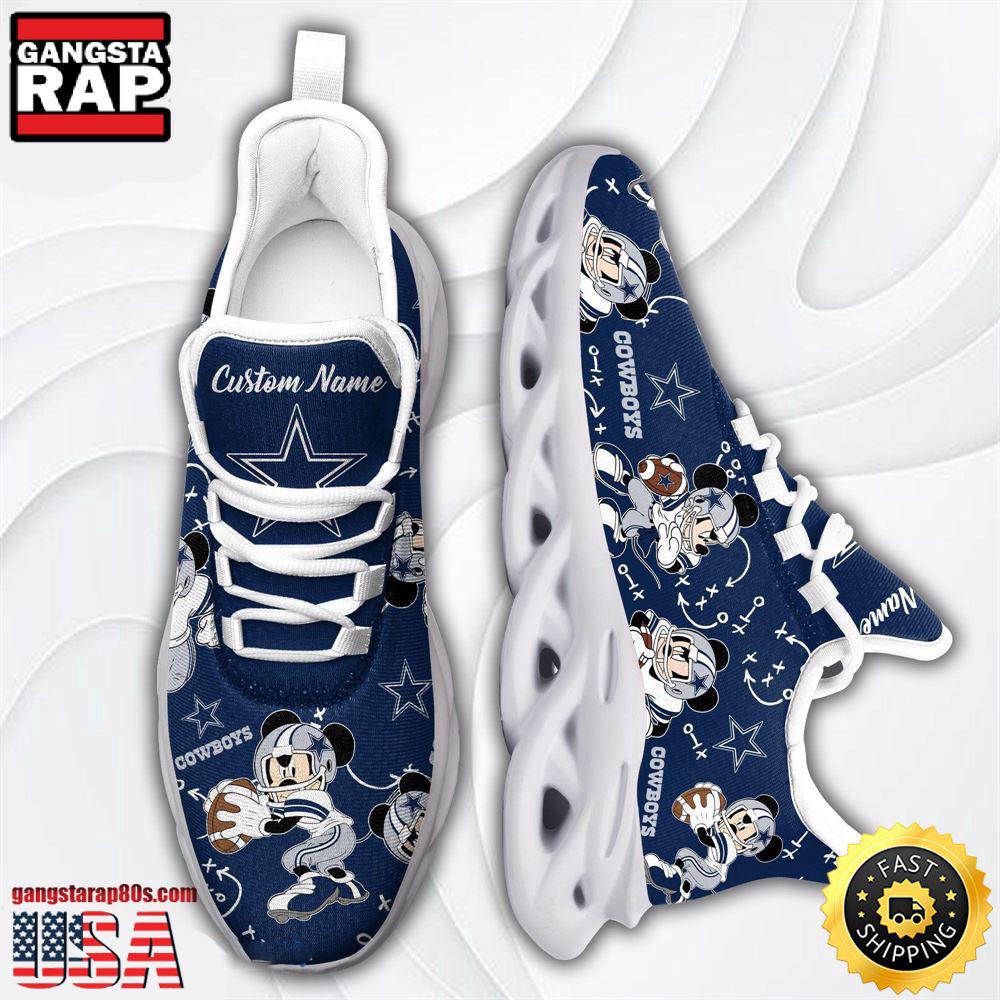 NFL Dallas Cowboys Mickey Mouse Custom Name Max Soul Shoes Running Sneakers NFL Dallas Cowboys Mickey Mouse Custom Name Max Soul Shoes Running Sneakers