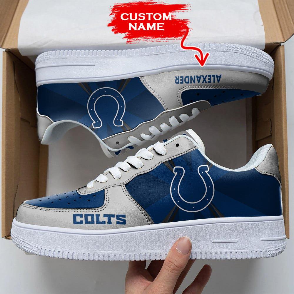 NFL Custom Name Indianapolis Colts Custom Super Bowl Air Force 1 Shoes Sneakers For Fans NFL Custom Name Indianapolis Colts Custom Super Bowl Air Force 1 Shoes Sneakers For Fans