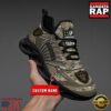 Custom Name NFL Las Vegas Raiders Camo Veteran Day Max Soul Shoes