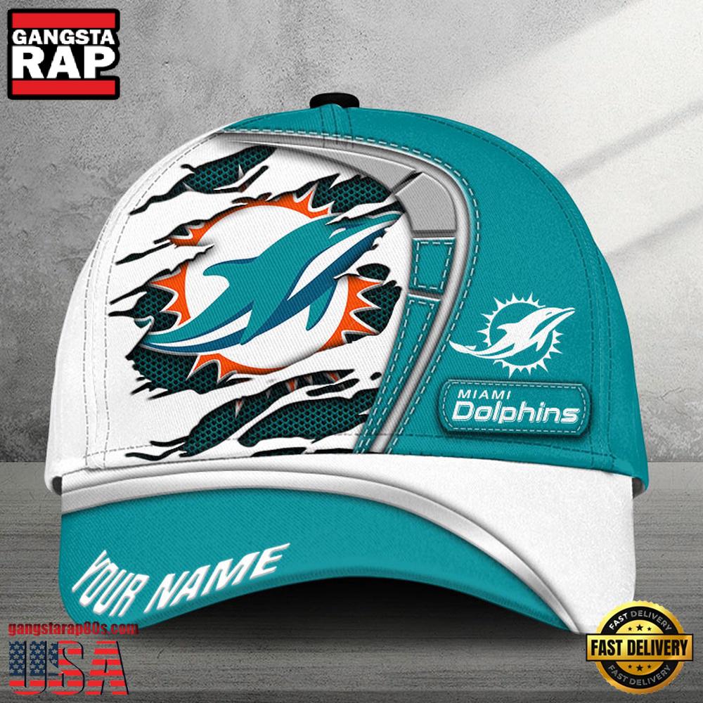 NFL Custom Name Miami Dolphins Classic Cap Hats NFL Custom Name Miami Dolphins Classic Cap Hats