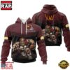 Custom Name NFL Washington Commanders Mascot All Over Print Hoodie Shirt