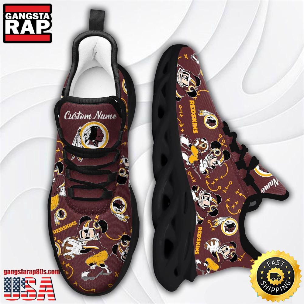 NFL Washington Redskins Mickey Mouse Custom Name Max Soul Shoes Running Sneakers NFL Washington Redskins Mickey Mouse Custom Name Max Soul Shoes Running Sneakers