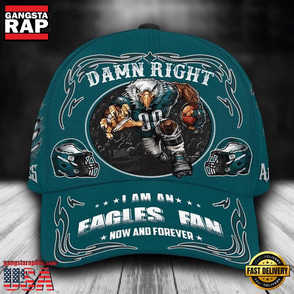 NFL Custom Name Philadelphia Eagles Mascot Damn Right Football Team Baseball Cap NFL Custom Name Philadelphia Eagles Mascot Damn Right Football Team Baseball Cap