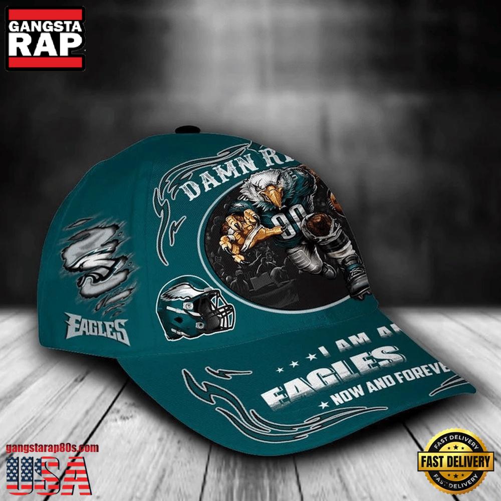 NFL Custom Name Philadelphia Eagles Mascot Damn Right Football Team Baseball Cap NFL Custom Name Philadelphia Eagles Mascot Damn Right Football Team Baseball Cap
