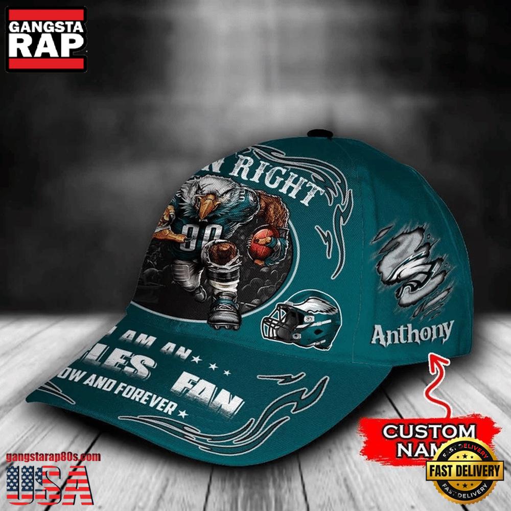 NFL Custom Name Philadelphia Eagles Mascot Damn Right Football Team Baseball Cap NFL Custom Name Philadelphia Eagles Mascot Damn Right Football Team Baseball Cap