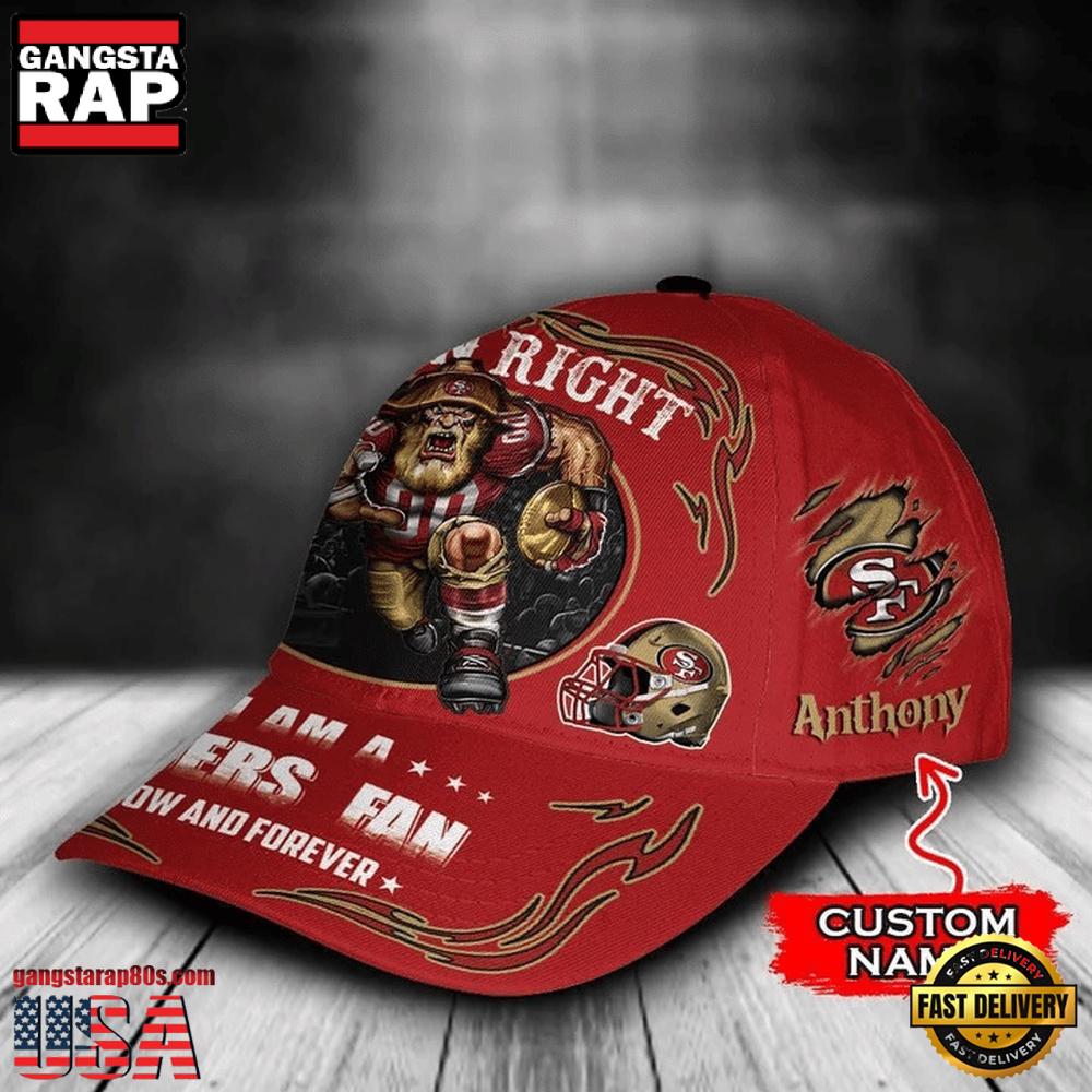 NFL Custom Name San Francisco 49ers Mascot Damn Right Football Team Baseball Cap NFL Custom Name San Francisco 49ers Mascot Damn Right Football Team Baseball Cap
