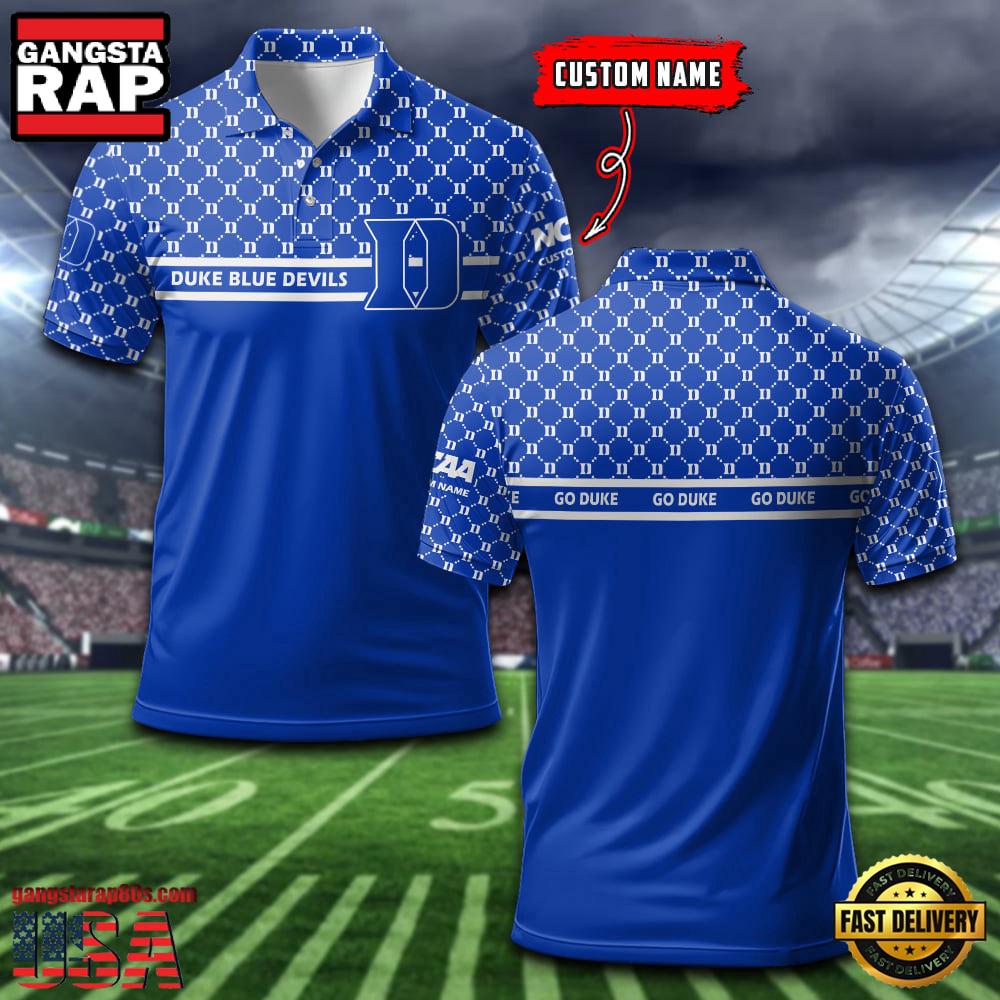 Custom Name NCAA Duke Blue Devils Team Logo New Design Polo Shirt Custom Name NCAA Duke Blue Devils Team Logo New Design Polo Shirt