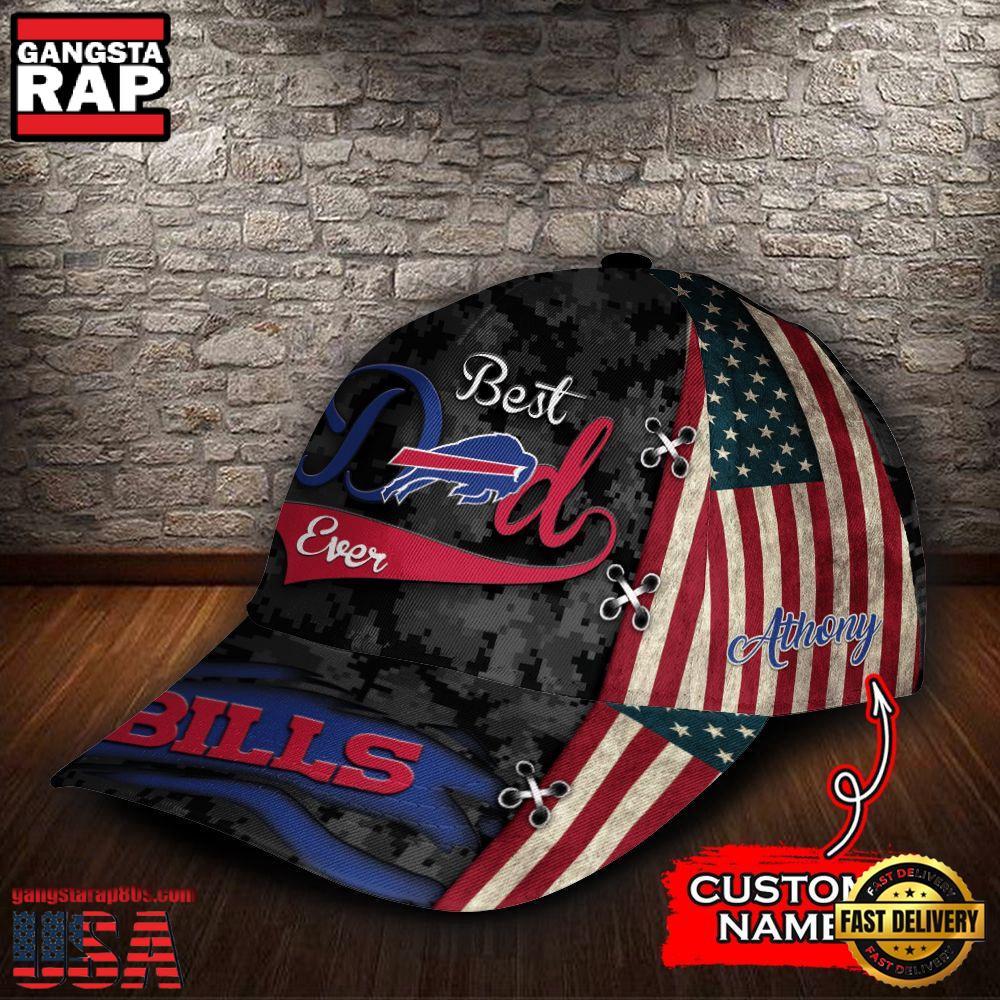 Custom Name NFL Buffalo Bills Best Dad Ever Classic Cap Custom Name NFL Buffalo Bills Best Dad Ever Classic Cap