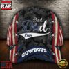 Custom NFL Dallas Cowboys Best Dad Camo All Over Print 3D Classic Cap
