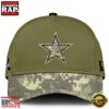 NFL Super Bowl Dallas Cowboys Club Green Camo Cap 1 Dallas Cowboys 2024 Salute to Service Club Green Camo Cap Gift For Veteran