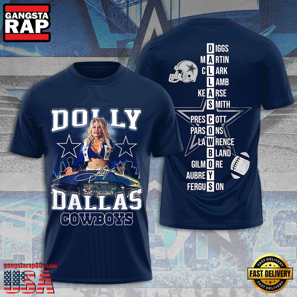 Dallas Cowboys x Dolly Parton All Over Print T-Shirt For Fans
