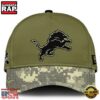 Detroit Lions 2024 Salute to Service Club Green Camo Cap Gift For Veteran
