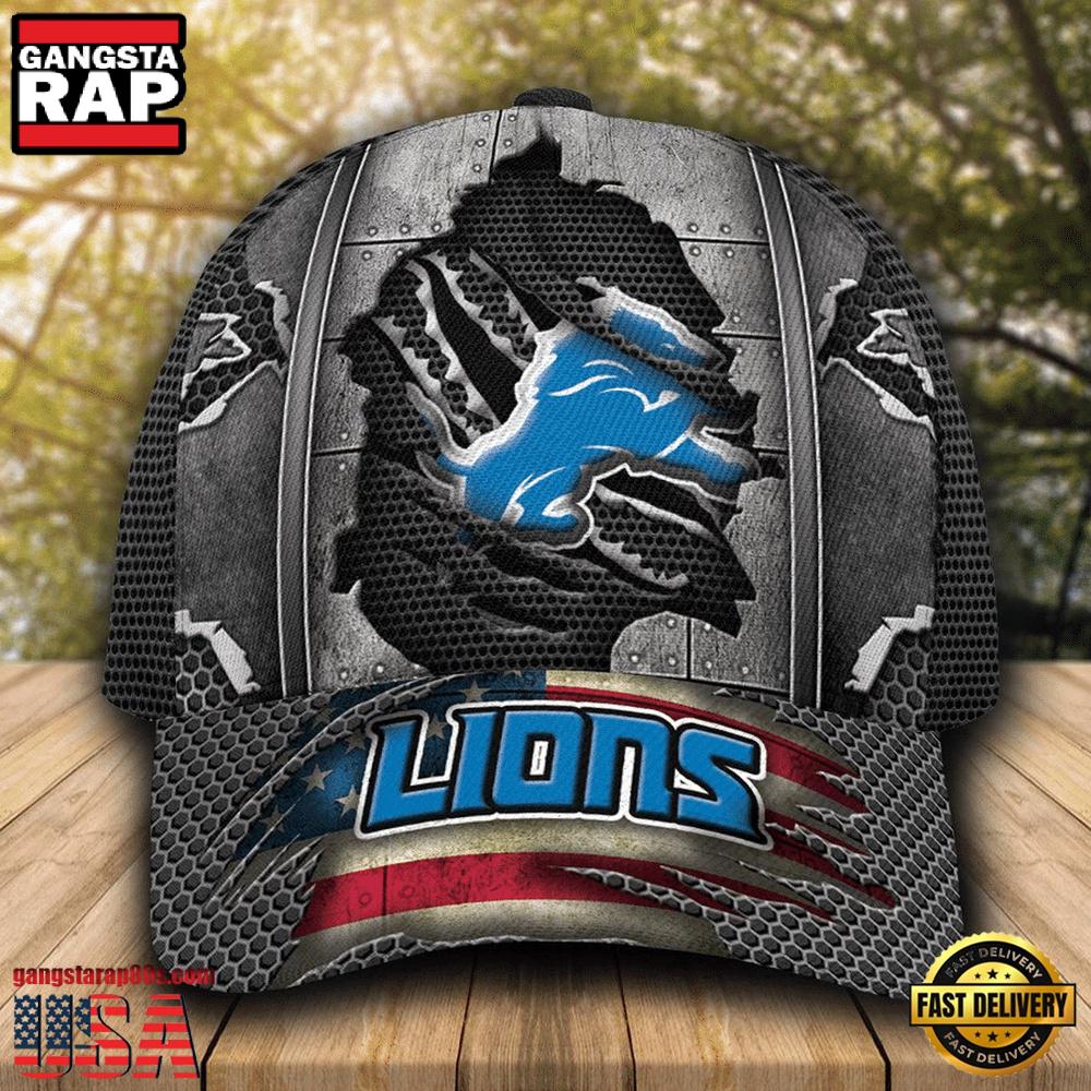NFL Detroit Lions Football Team Logo Baseball Cap NFL Detroit Lions Football Team Logo Baseball Cap