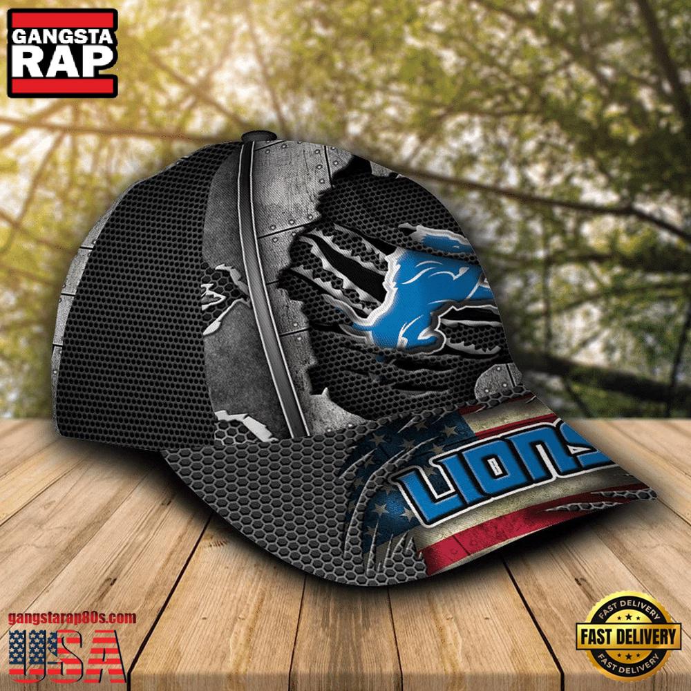 NFL Detroit Lions Football Team Logo Baseball Cap NFL Detroit Lions Football Team Logo Baseball Cap