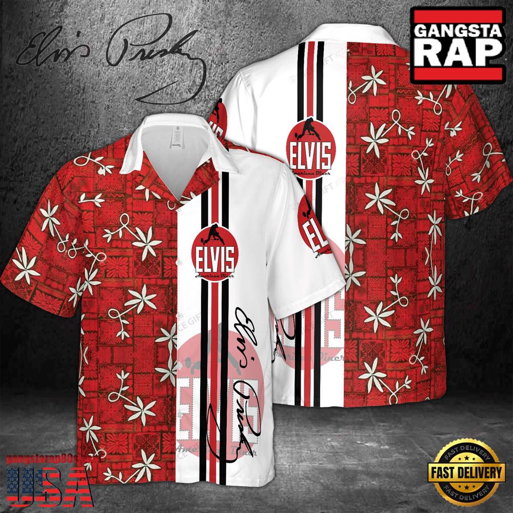 Elvis Presley Retro Rock Hawaiian Shirt for Summer