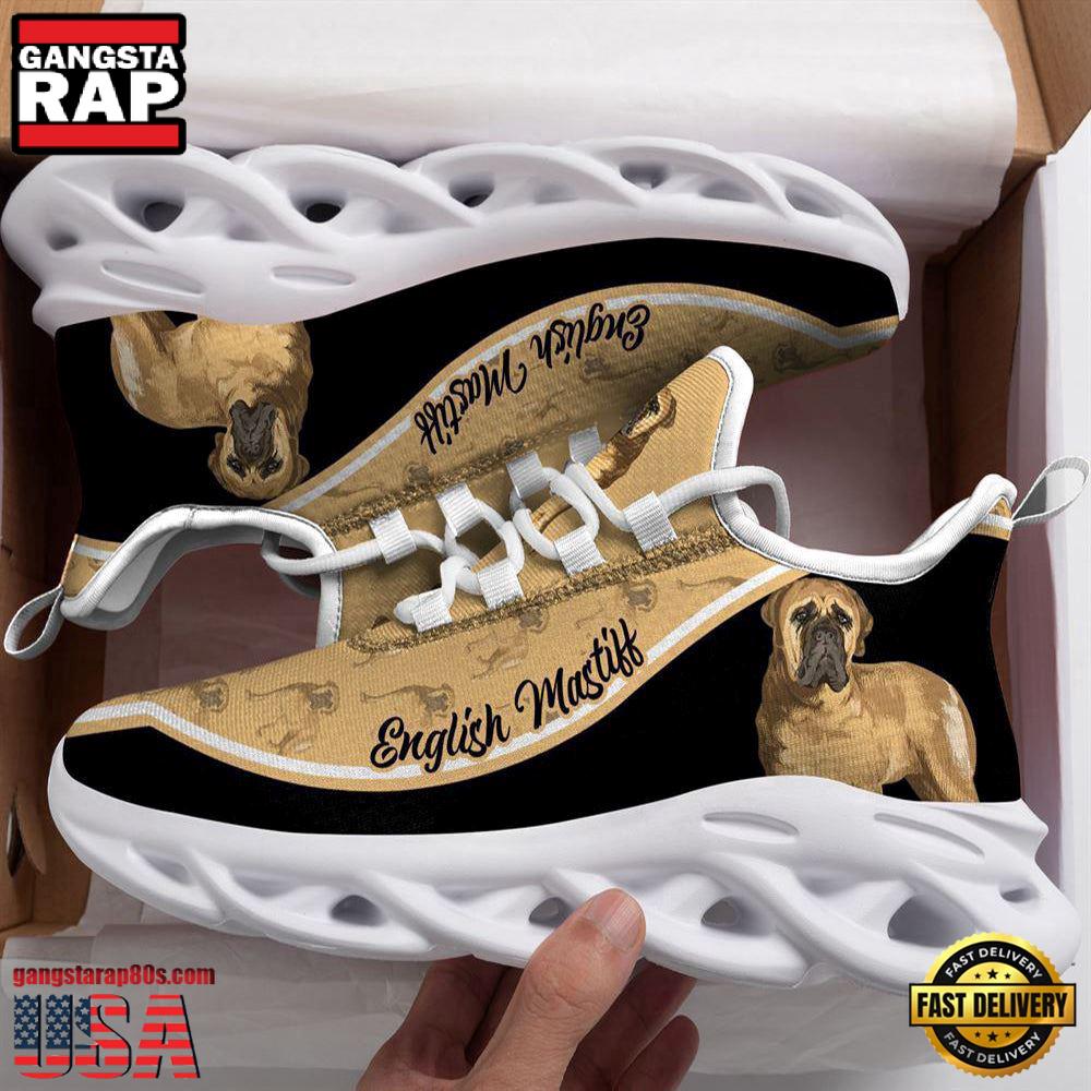 English Mastiff Dogs Lover Max Soul Shoes, Running Sneakers English Mastiff Dogs Lover Max Soul Shoes, Running Sneakers