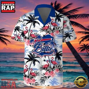 Flamingo Hibiscus Buffalo Bills Hawaiian Shirt