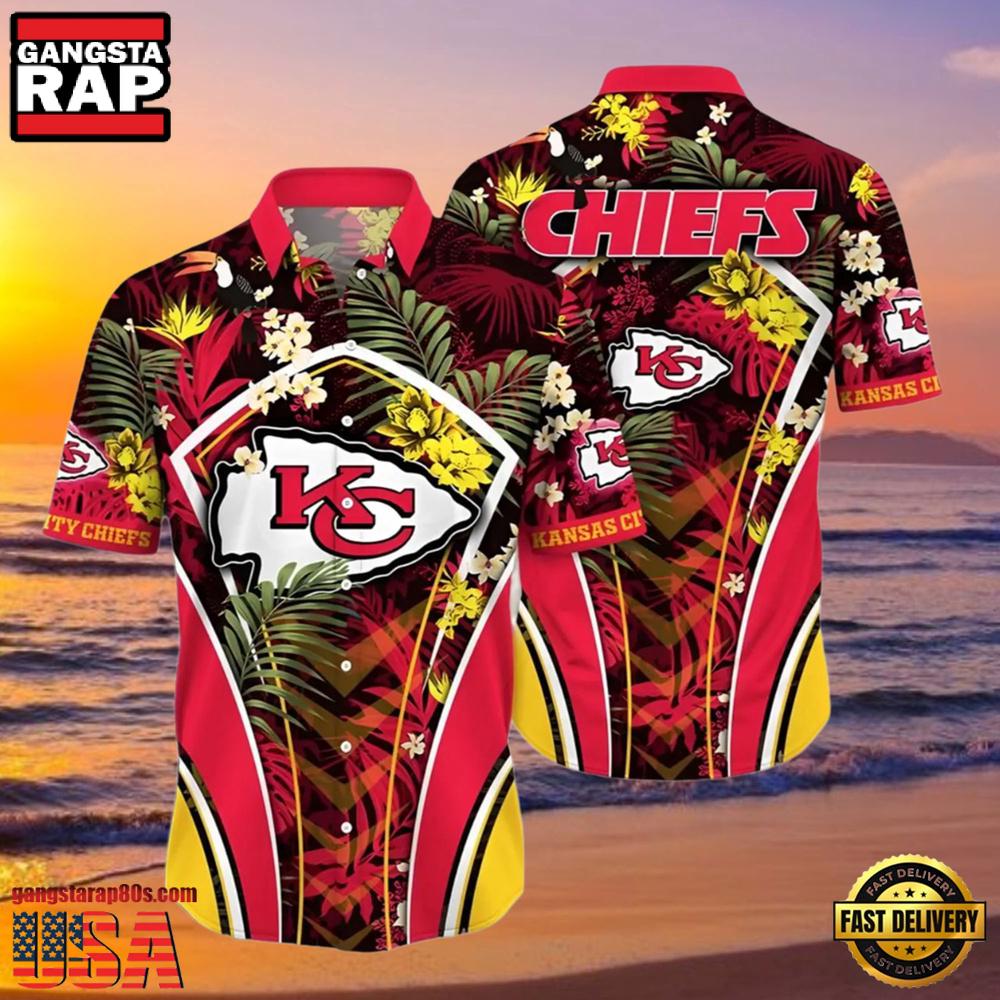 NFL Flower Summer Tropical Chiefs Hawaiian Shirt NFL Flower Summer Tropical Chiefs Hawaiian Shirt