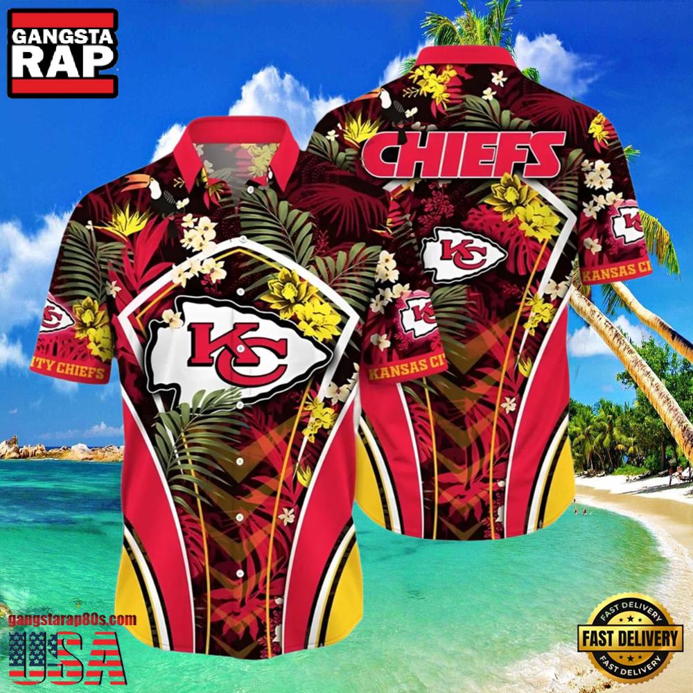 NFL Flower Summer Tropical Chiefs Hawaiian Shirt NFL Flower Summer Tropical Chiefs Hawaiian Shirt