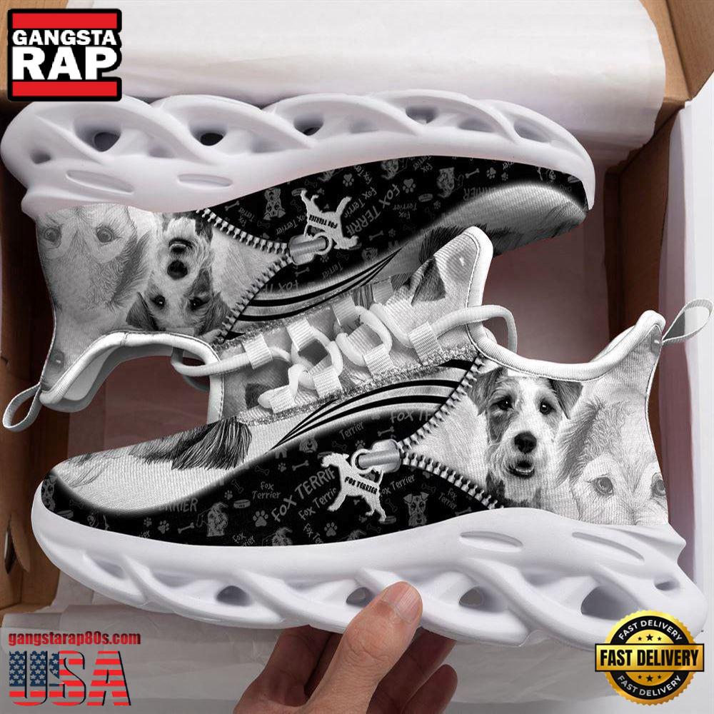 Fox Terrier Sketch Dogs Lover Max Soul Shoes, Running Sneakers Fox Terrier Sketch Dogs Lover Max Soul Shoes, Running Sneakers