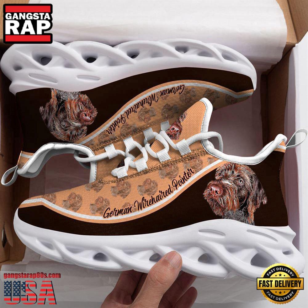 German Wirehaired Pointer Dogs Lover Max Soul Shoes, Running Sneakers German Wirehaired Pointer Dogs Lover Max Soul Shoes, Running Sneakers
