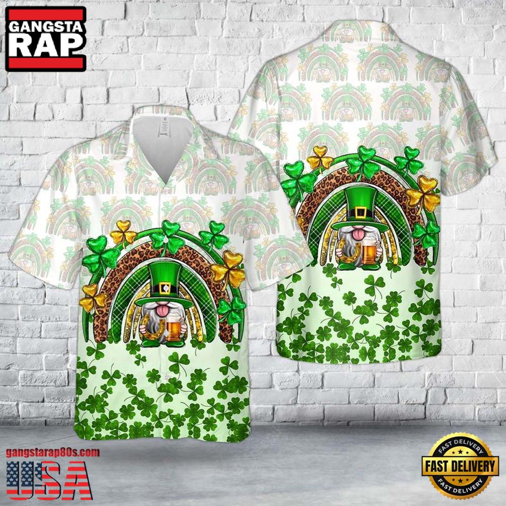 Gnomies Beer St. Patrick'S Day Hawaiian Shirt Gnomies Beer St. Patrick'S Day Hawaiian Shirt