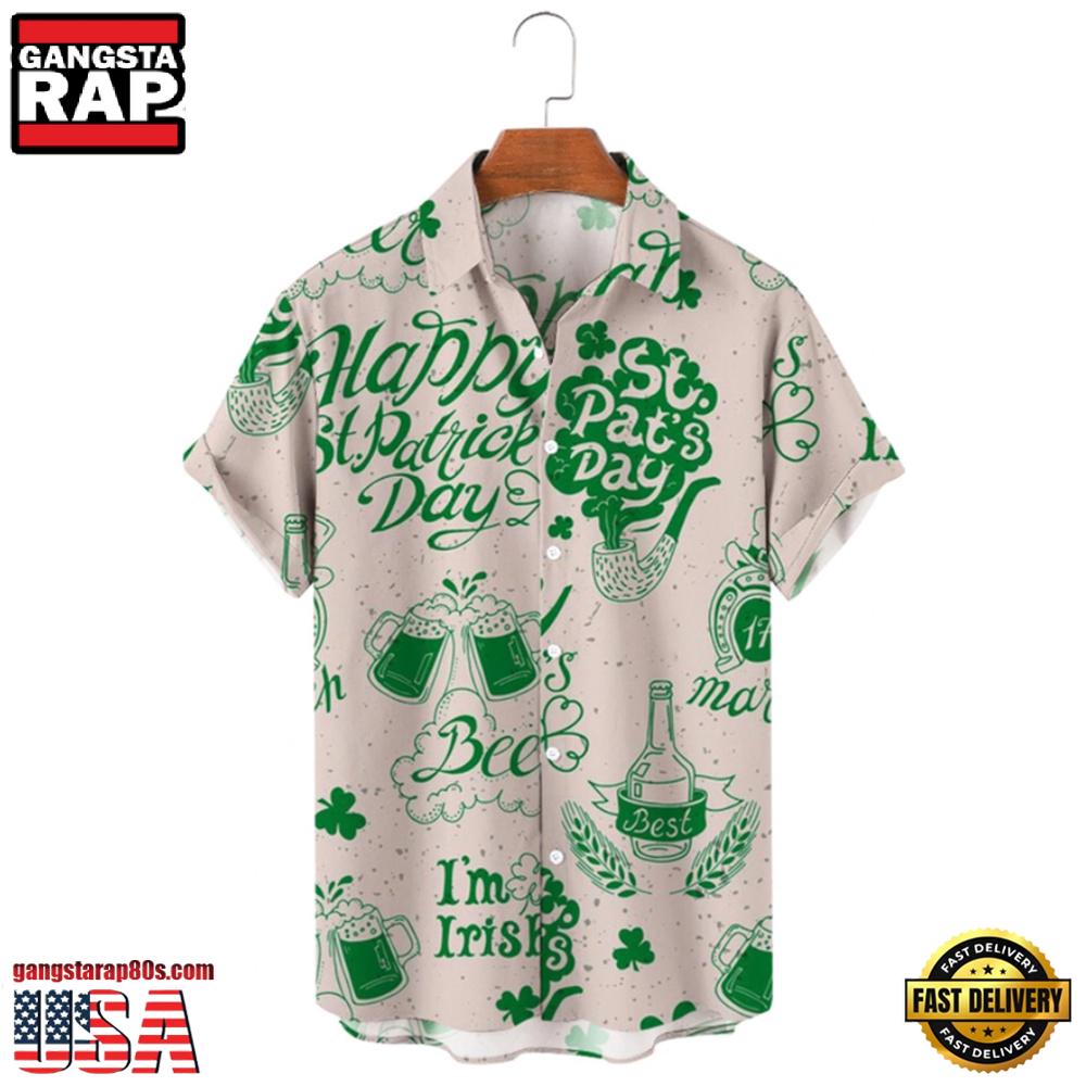 Gold Golden Irish St. Patrick'S Day 3D Hawaiian Shirt Gold Golden Irish St. Patrick'S Day 3D Hawaiian Shirt