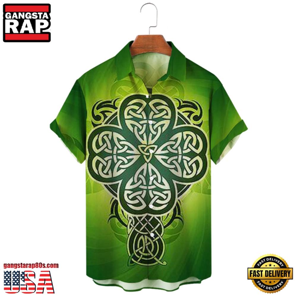 Gold Golden Irish St. Patrick'S Day 3D Hawaiian Shirt Gold Golden Irish St. Patrick'S Day 3D Hawaiian Shirt