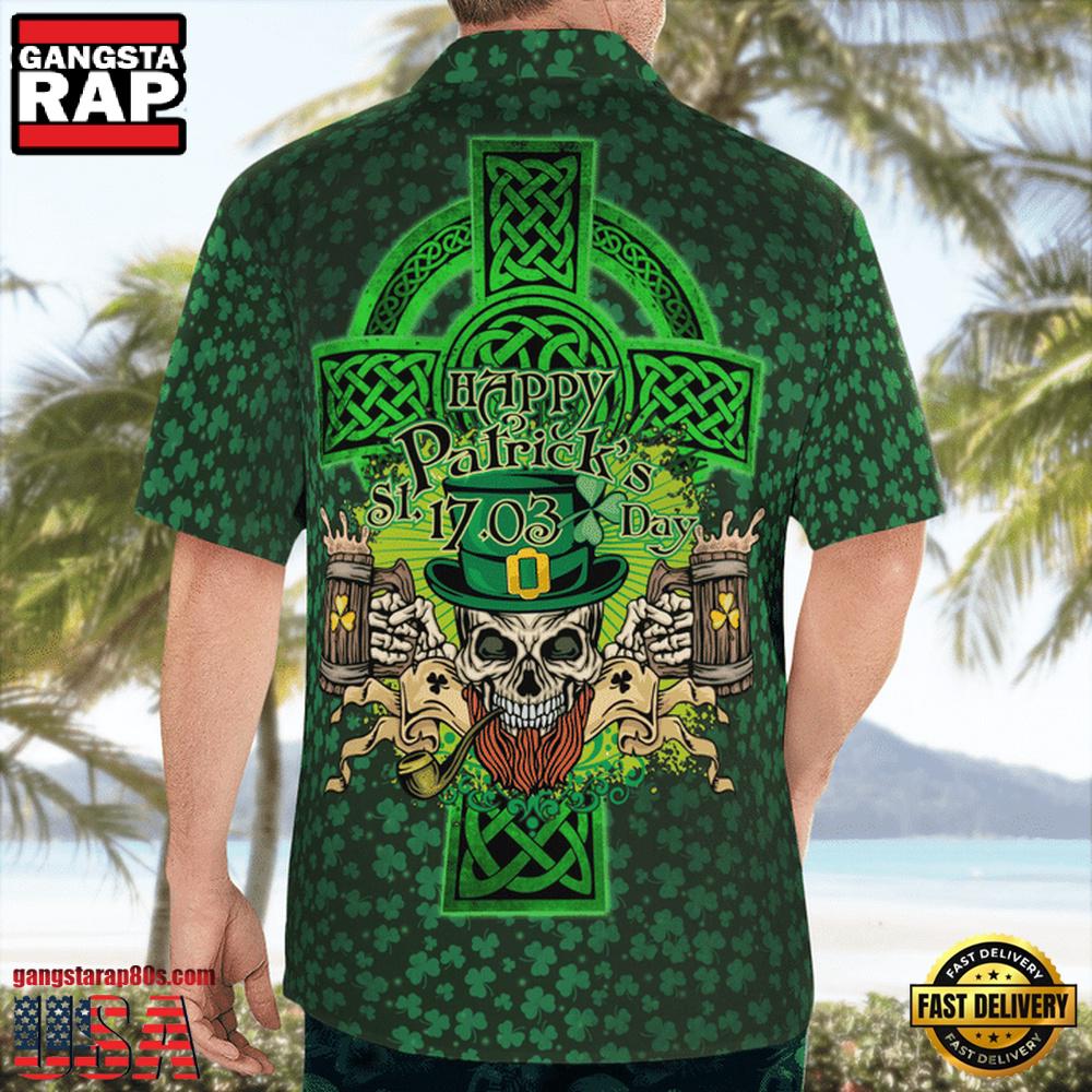Happy St. Patrick'S Day Cool Skull And Beer Hawaii Shirt Happy St. Patrick'S Day Cool Skull And Beer Hawaii Shirt
