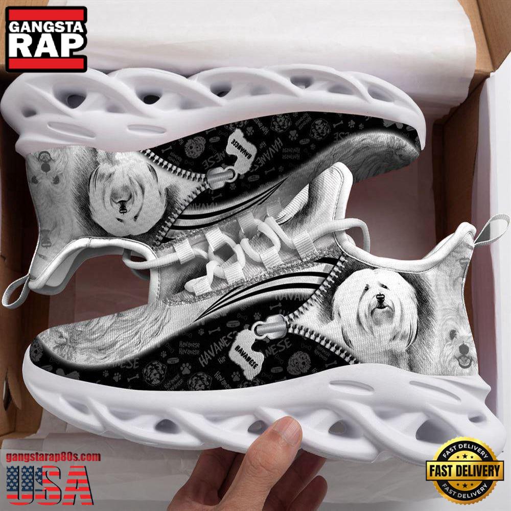 Havanese Sketch Dogs Lover Max Soul Shoes, Running Sneakers Havanese Sketch Dogs Lover Max Soul Shoes, Running Sneakers