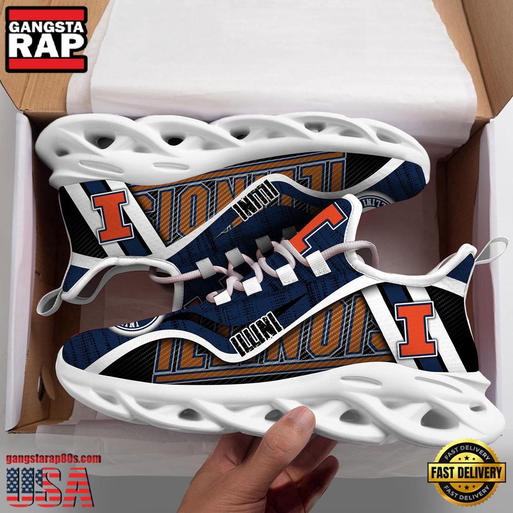 Illinois Fighting Illini NCAA Clunky New Design Max Soul Shoes, Running Sneakers Illinois Fighting Illini NCAA Clunky New Design Max Soul Shoes, Running Sneakers