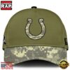 Indianapolis Colts 2024 Salute to Service Club Green Camo Cap Gift For Veteran