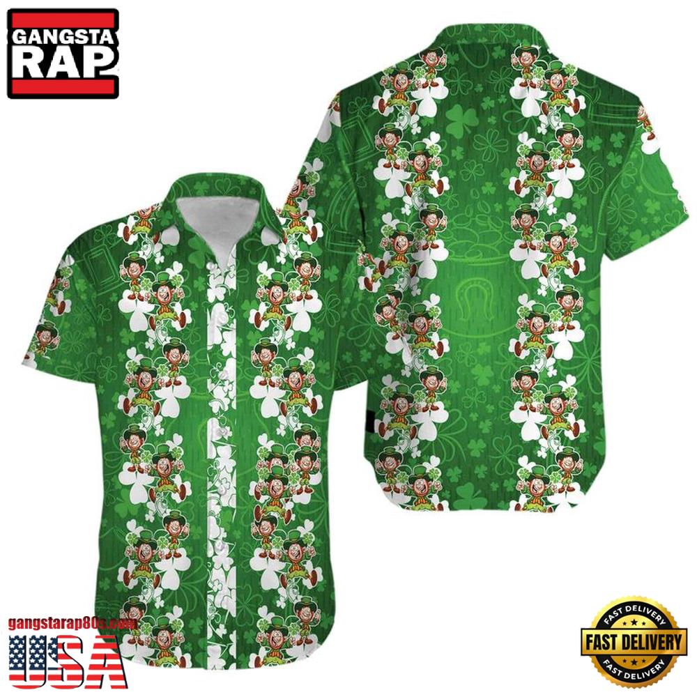 Irish St Patrick'S Day Leprechaun Shamrock Aloha Hawaiian Shirts Irish St Patrick'S Day Leprechaun Shamrock Aloha Hawaiian Shirts