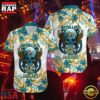 Jacksonville Jaguars Nfl Skull And Flower Pattern Metallica Short Sleeve Aloha Shirt