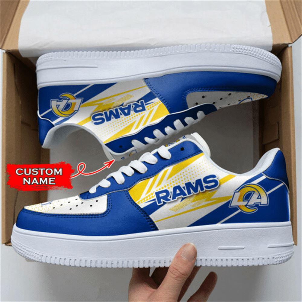 NFL Custom Name Los Angeles Rams Super Bowl Air Force 1 Shoes Sneakers NFL Custom Name Los Angeles Rams Super Bowl Air Force 1 Shoes Sneakers