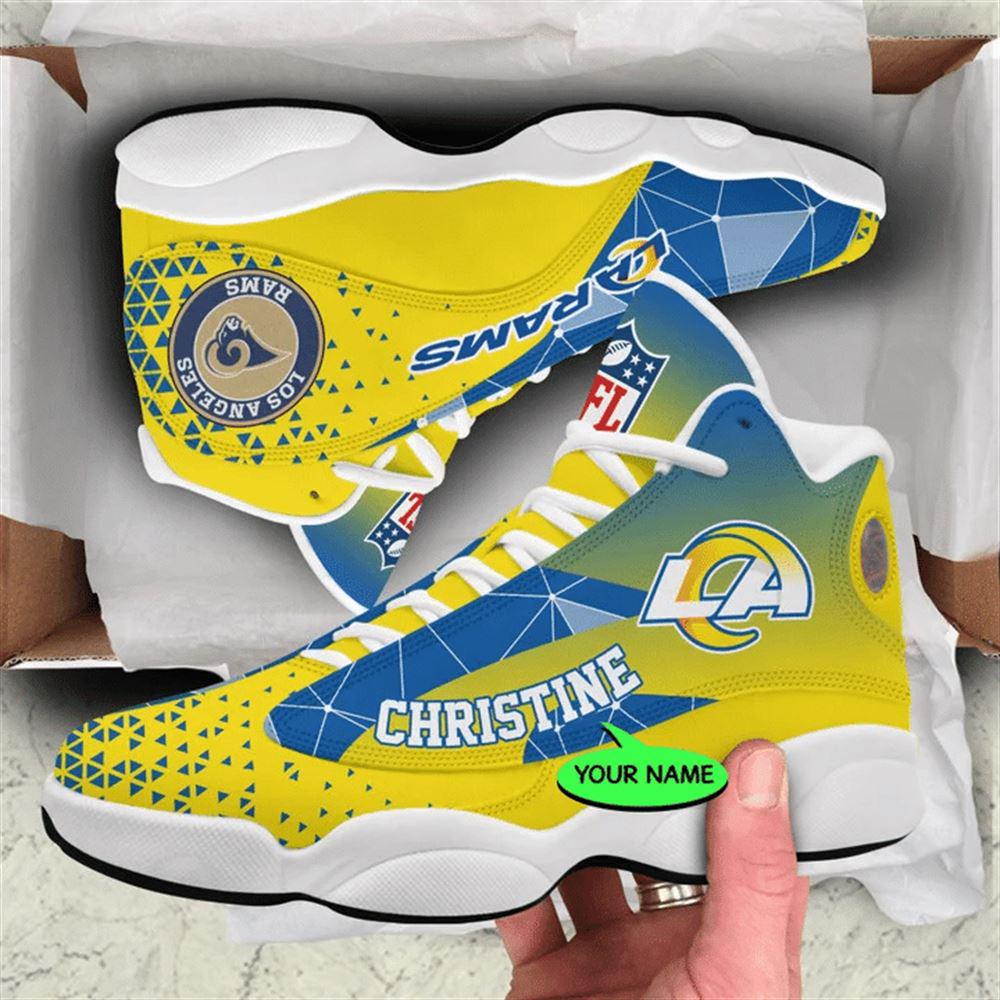 Los Angeles Rams NFL Custom Name Retro Jordan 13 Shoes Los Angeles Rams NFL Custom Name Retro Jordan 13 Shoes