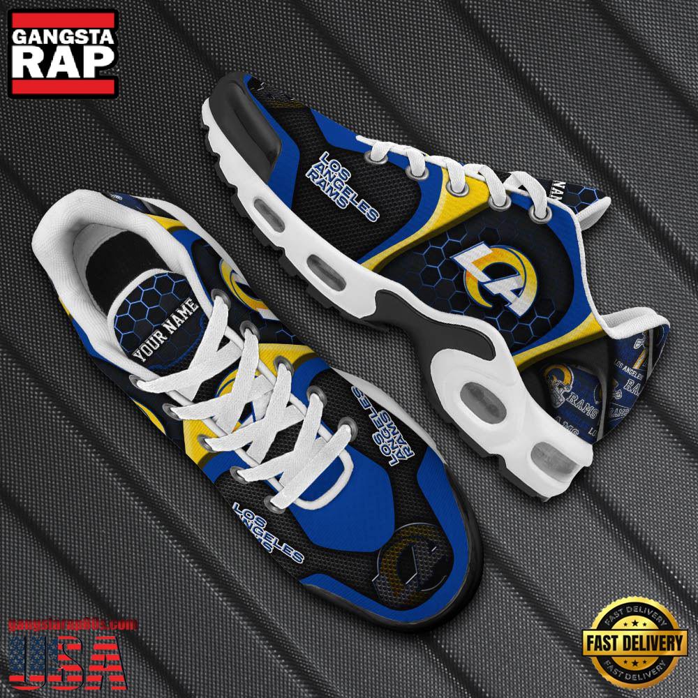 NFL Custom Name Los Angeles Rams Max Plus Shoes - Running Sneakers NFL Custom Name Los Angeles Rams Max Plus Shoes - Running Sneakers